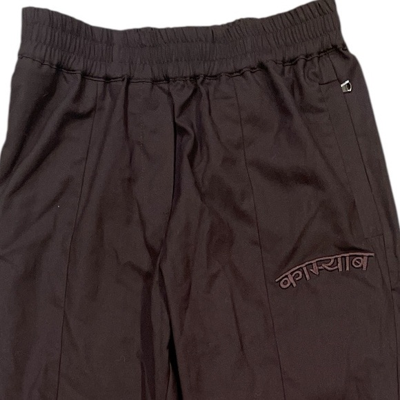 Sevin Kasran Architectural Zip Hem Cropped Utility Pants Brown Pull-On US 4-6 S - Picture 7 of 10